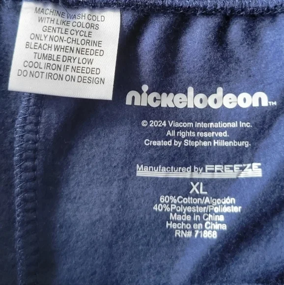 Nickelodeon Spongebob Squarepants   XL And XXL  Light Blue Graphic Pants - Picture 4 of 5